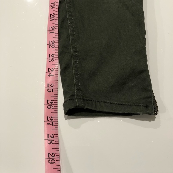 NWT ISABEL MATERNITY Olive Green Jeggings Crossover Panel Tapered Moto Pants - Picture 6 of 6